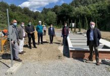 Representants de la comunitat musulmana visiten el cementeri de Collserola amb l’objectiu de fer un seguiment del projecte d’ampliació del Recinte Islàmic.