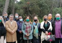 Representants de la comunitat musulmana i de l’administració catalana inauguren el nou recinte musulmà a Roques Blanques.